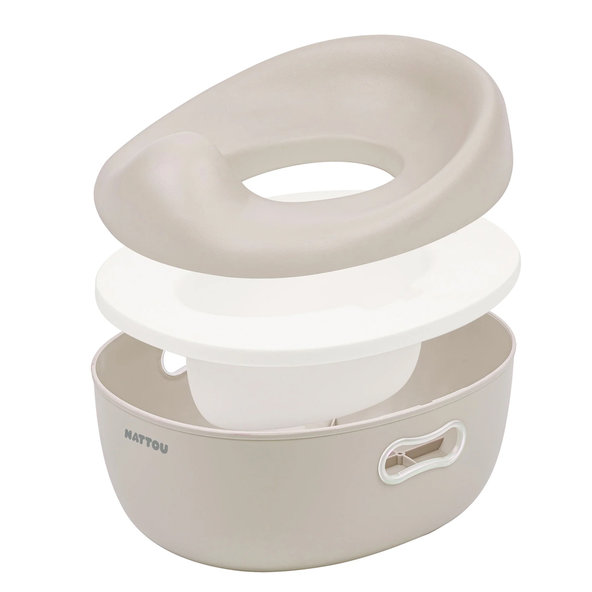 NATTOU Nočník učiaci 3v1 Potty Beige