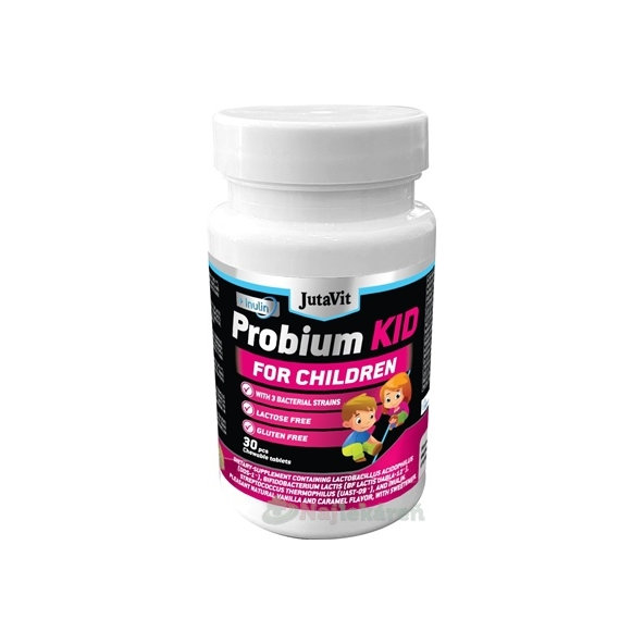 JutaVit Probium Kid + Inulín žuvacie tablety pre deti 30 ks