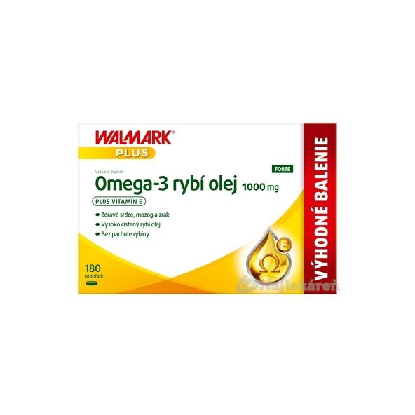 WALMARK Omega 3 rybí olej FORTE srdce, mozog a zrak 180cps
