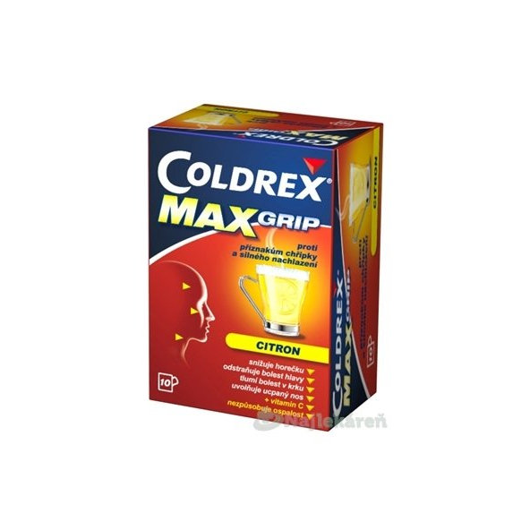 COLDREX MaxGrip Lemon horúci nápoj na chrípku 10 vreciek
