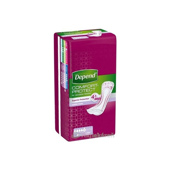 DEPEND SUPER inkontinenčné vložky pre ženy, 11x36cm, savosť 638ml 8ks