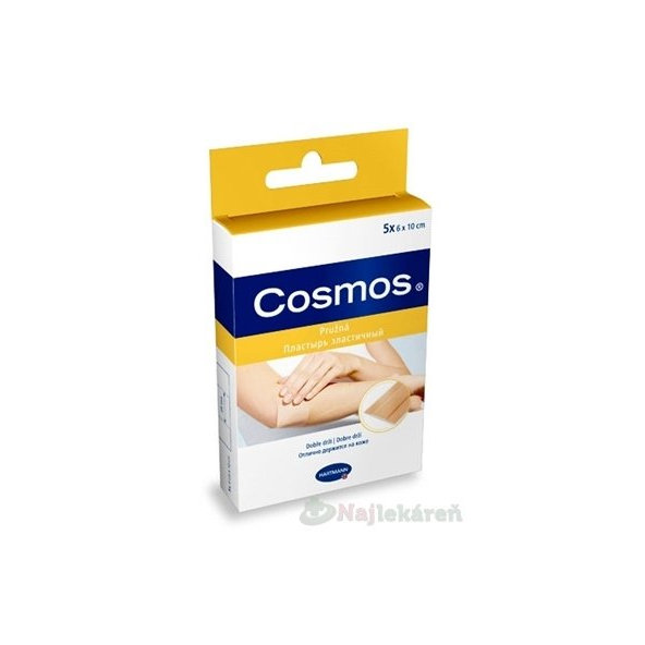 COSMOS Pružná náplasť na rany elastická textilná (6x10cm) 5ks