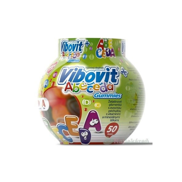 VIBOVIT+ ABECEDA Gummies želé s ovocnou príchuťou 50ks