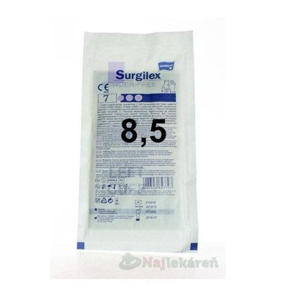 Surgilex rukavice latexové veľ. 8,5 nepudrované, sterilné 1pár