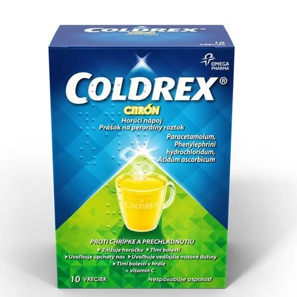 COLDREX Horúci nápoj Citrón na chrípku a prechladnutie 10 vreciek