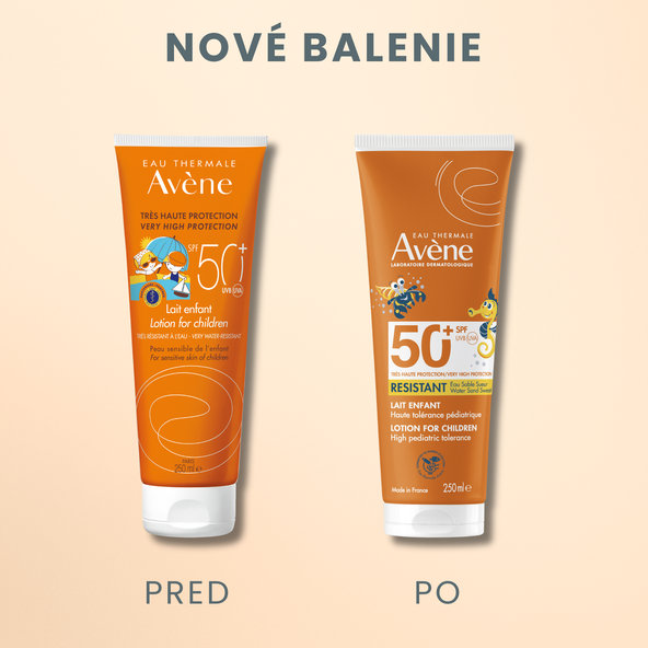 AVENE SUN Mlieko pre deti SPF 50+ na tvár a telo 250ml