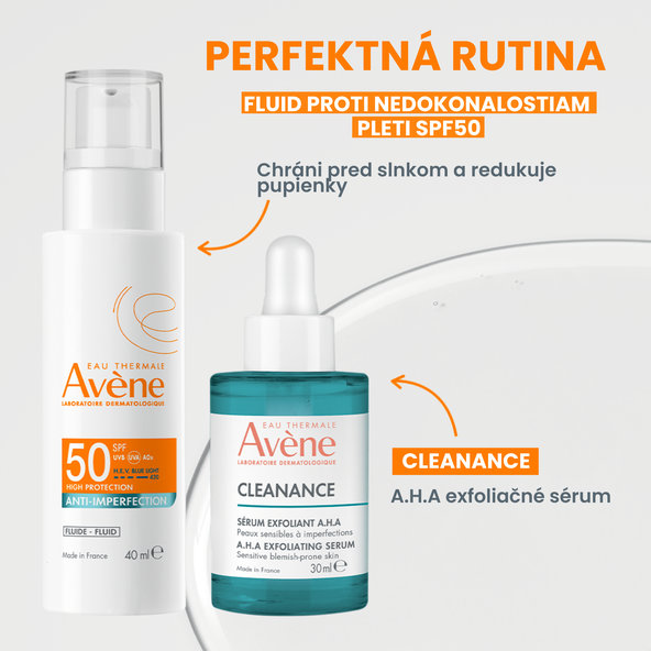 AVENE SUN Fluid proti nedokonalostiam pleti SPF 50 40ml