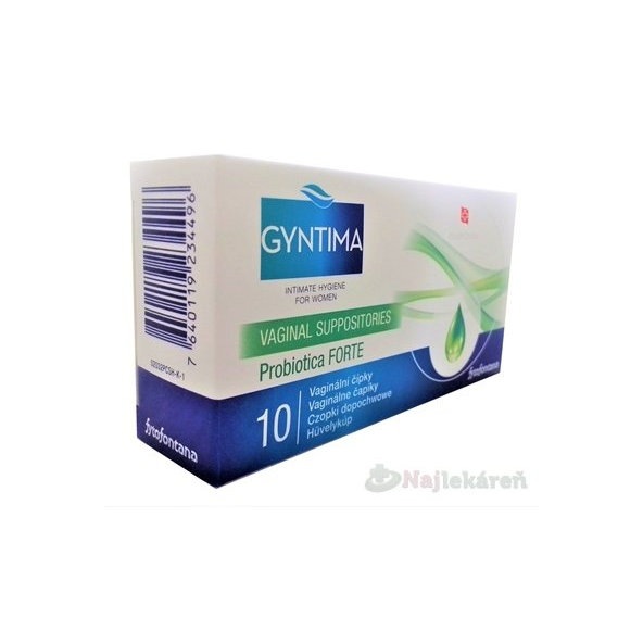 Fytofontana GYNTIMA Probiotica FORTE vaginálne čapíky 10ks