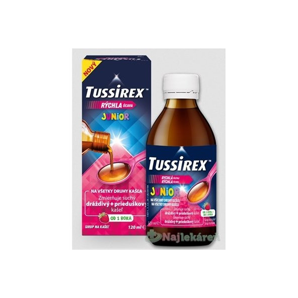 TUSSIREX Junior sirup  na kašeľ 120 ml