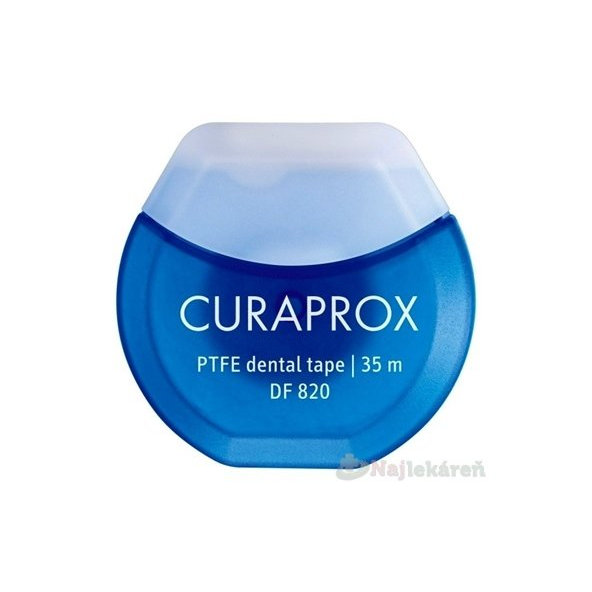 CURAPROX DF 820 PTFE teflónová dentálna páska, 35 m, Gleit 1 kus