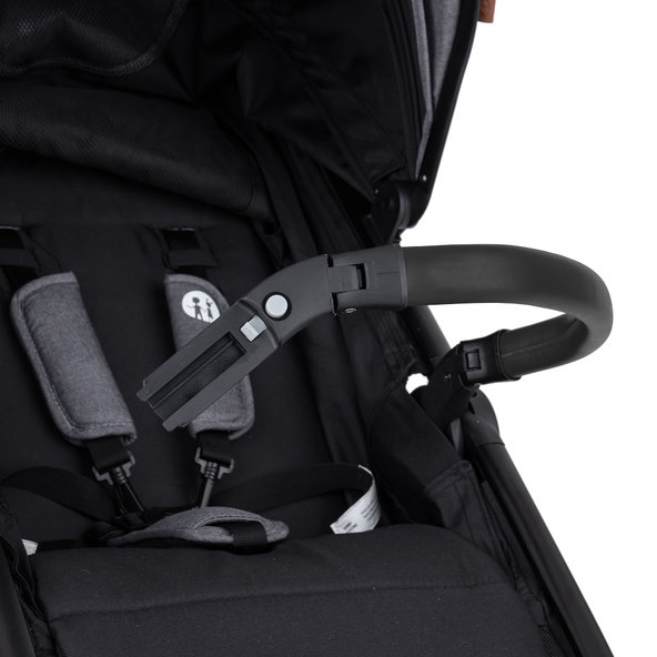 PETITE&MARS Kočík Street+ Air Black + Strieška Limited 100 Palmtree