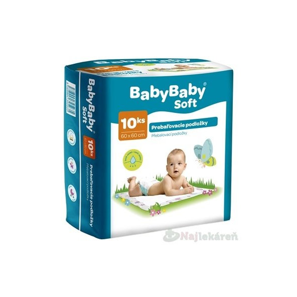 BabyBaby Soft prebaľovacie podložky 60x60cm 10ks