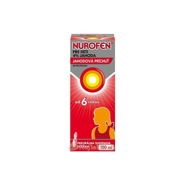 NUROFEN pre deti 6-12rokov na bolesť a horúčku 100ml, jahoda