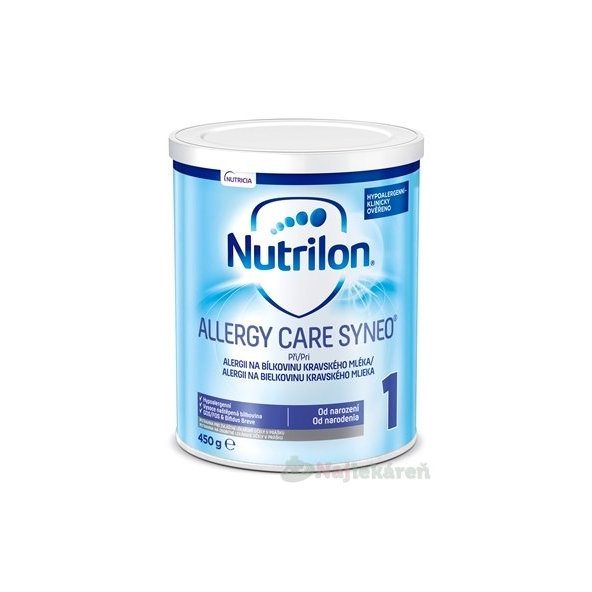 Nutrilon 1 ALLERGY CARE SYNEO, špeciálne dojčenské mlieko (od narodenia), 450 g
