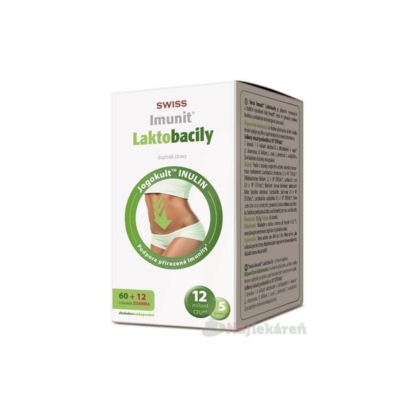 SWISS Imunit LAKTOBACILY na posilnenie obranyschopnosti organizmu 60 + 12cps zadarmo