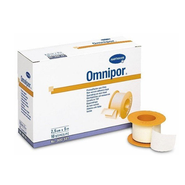 Omnipor fixačná náplasť z bielej netkanej textílie (2,5cmx5m) 1ks