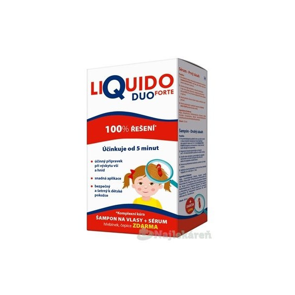 LiQuido DUO Forte šampón proti všiam + sérum 200ml