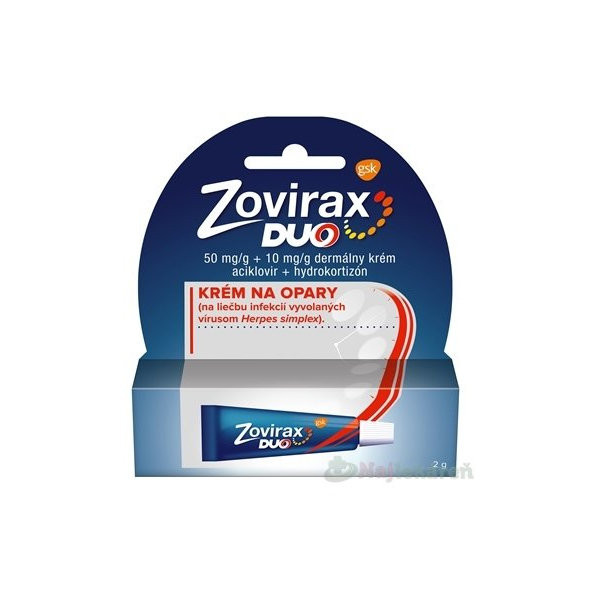 Zovirax DUO, krém na opary, 2g