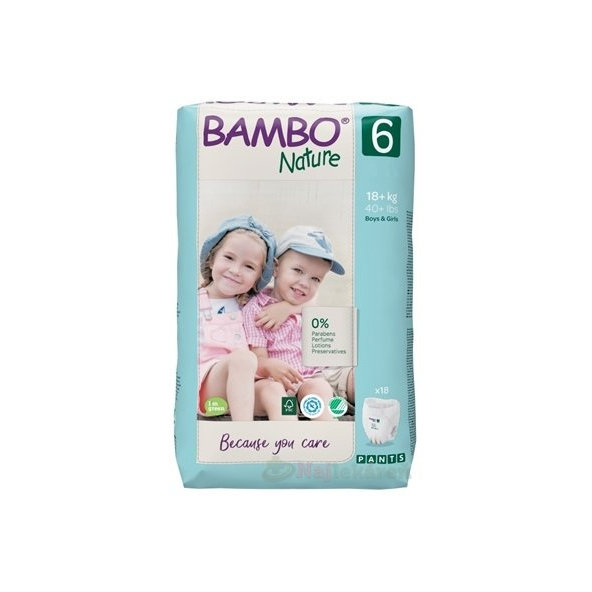 BAMBO PANTS 6 (16+ kg) plienkové nohavičky navliekacie 18 ks