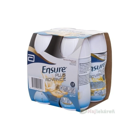 Ensure PLUS ADVANCE banánová príchuť 4x220 ml