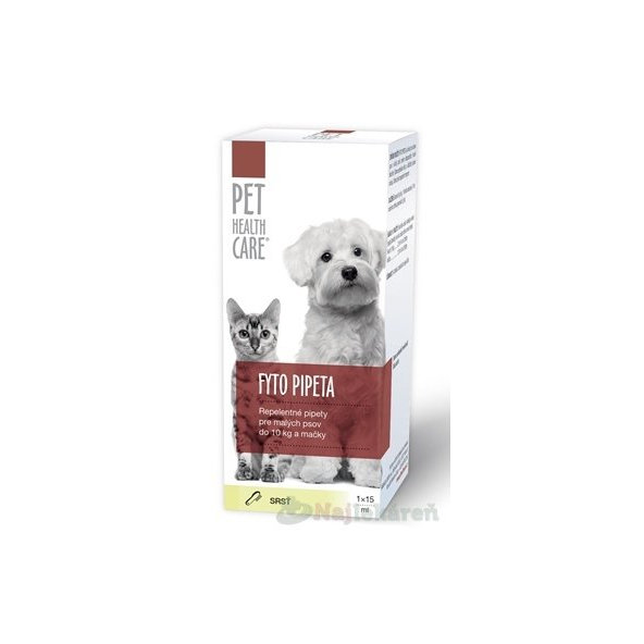 PET HEALTH CARE FYTO  PIPETA pre malých psov do 10kg a mačky, 15ml