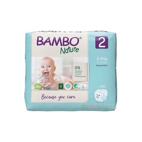 BAMBO 2 (3-6 kg) detské plienky priedušné 30 ks