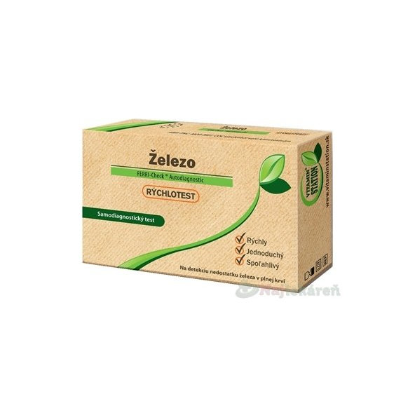 VITAMIN STATION Rýchlotest Železo samodiagnostický test z krvi, 1set