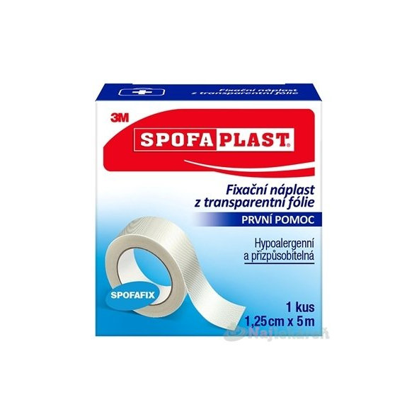 3M SPOFAPLAST č.431 Fixačná náplasť (1,25cmx5m) z netkanej textílie,cievka 1ks