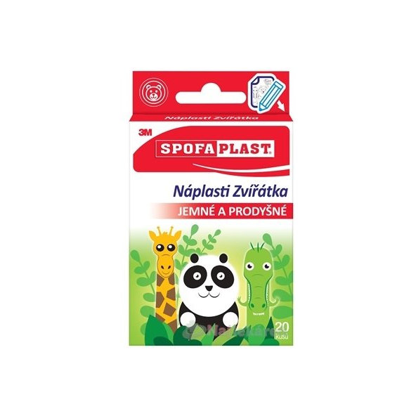 3M SPOFAPLAST č.114 Náplasti ZVIERATKÁ detské, 2 veľkosti, 20ks