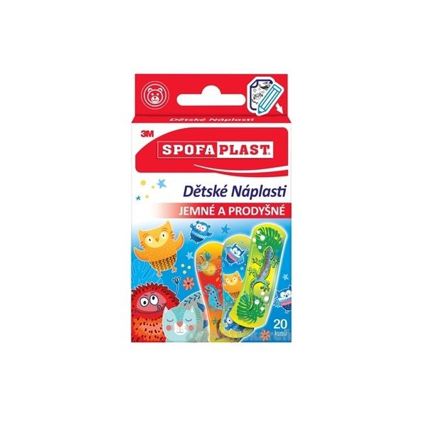 3M SPOFAPLAST č.116 Detské Náplasti jemné a priedušné, mix 20ks