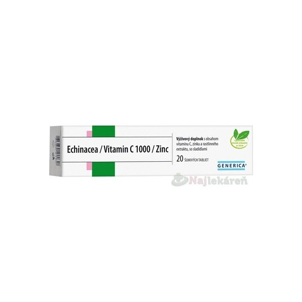 GENERICA Echinacea/Vitamin C 1000/Zinc, 20 ks