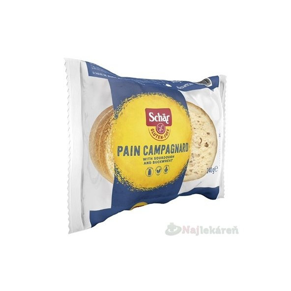 Schär PAIN Campagnard, bezgluténový krájaný chlieb, 240g