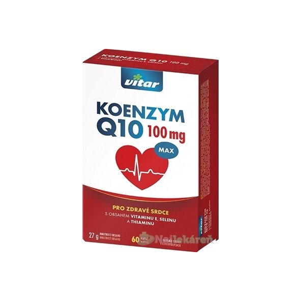 VITAR Koenzým Q10 100 mg s obsahom vitamínu E, selénu a tiamínu 60 kapsúl