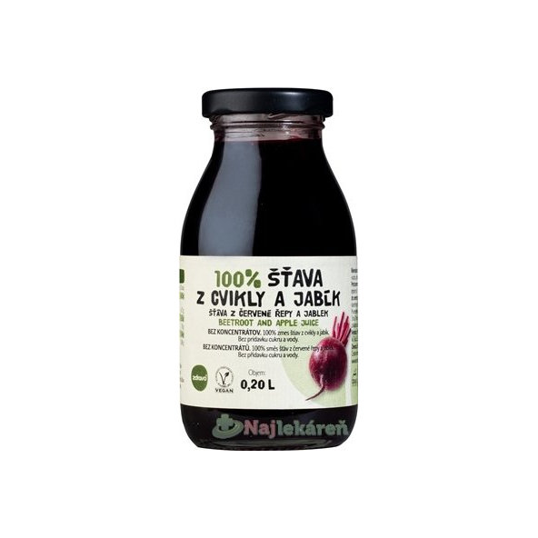 Zdravo 100% CVIKLOVO-JABLKOVÁ ŠŤAVA  200 ml