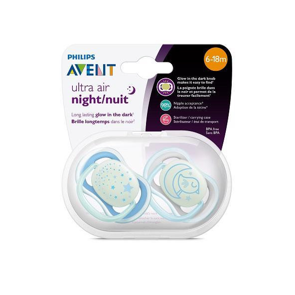Philips AVENT Cumlík Ultra air nočný 6-18m chlapec 2 ks