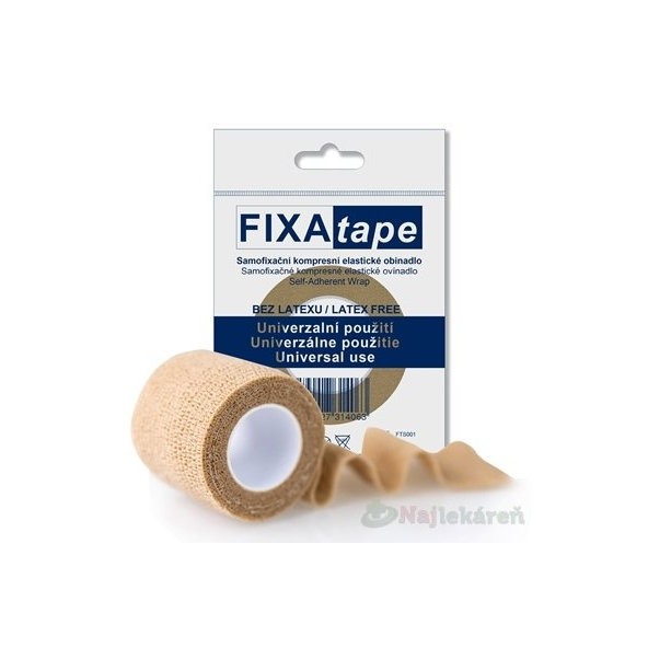 FIXAtape samofixačné  elastické ovínadlo STRETCH kompresné, bez latexu (7,5cmx450cm) 1ks