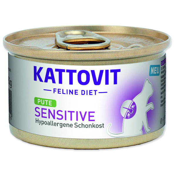 Kattovit Sensitive konzerva s morčacím mäsom 12 x 85 g