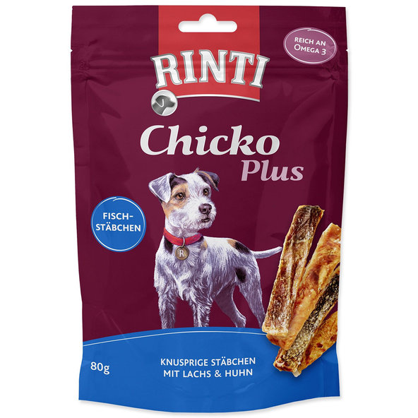 Rinti Chicko Plus pochúťka losos a kura 12 x 80 g