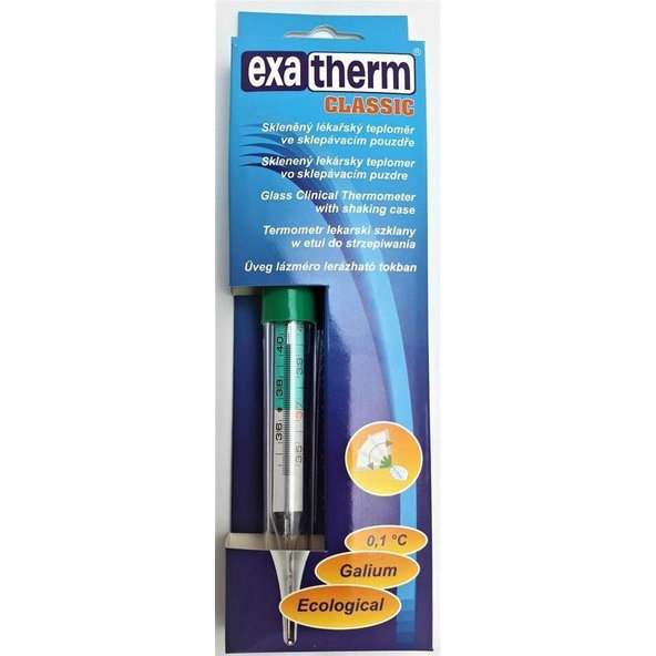 Exatherm sklenený lekársky teplomer 1ks