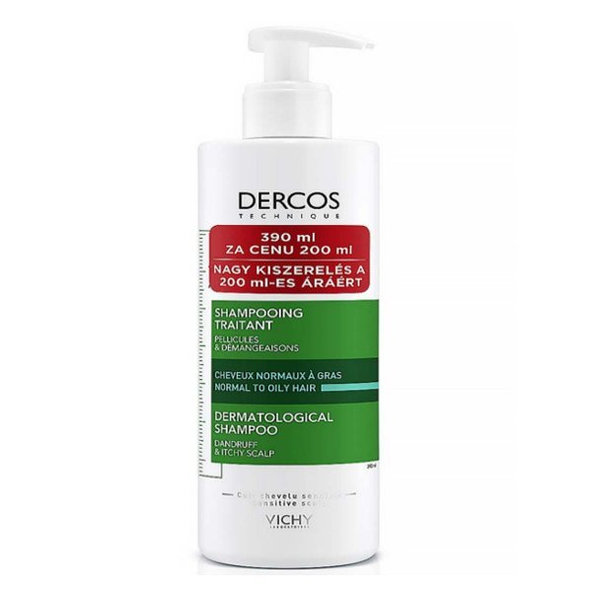 VICHY Dercos ANTI-PELLICULAIRE šampón na mastné lupiny 390ml