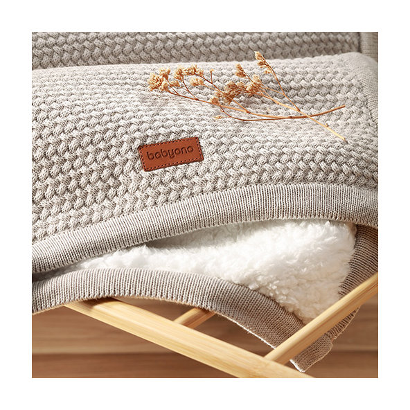 BABYONO Deka bavlnená s fleecovou podšívkou 75 x 100 cm sivá