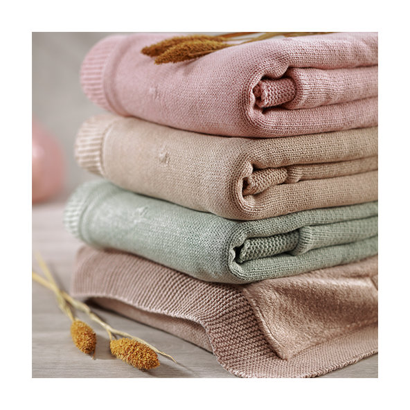 BABYONO Deka z prírodnej bavlny 75 × 100 cm 0m+ dark beige