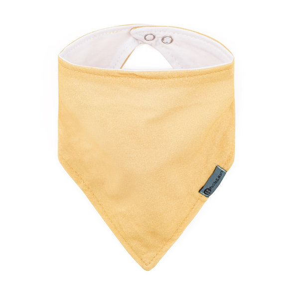 PETITE&MARS Podbradník bandana Luke Beige Pears&Intense Ochre 3m+ 2 ks