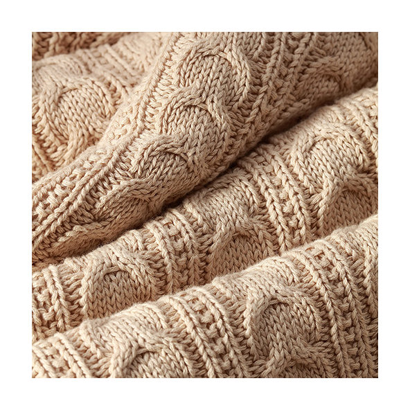 BABYONO Deka bavlnená s fleecovou podšívkou 75 x 100 cm svetlo hnedá