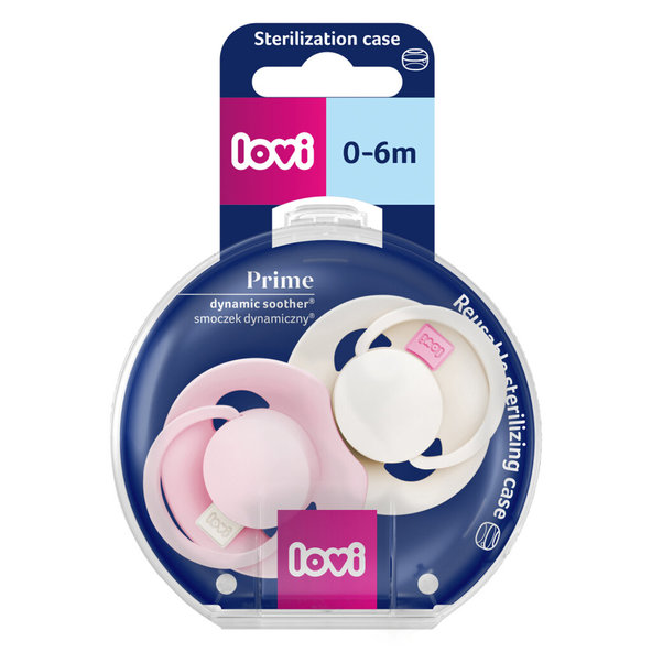 LOVI Cumlík silikónový dynamický Prime Rose 0-6 m 2 ks