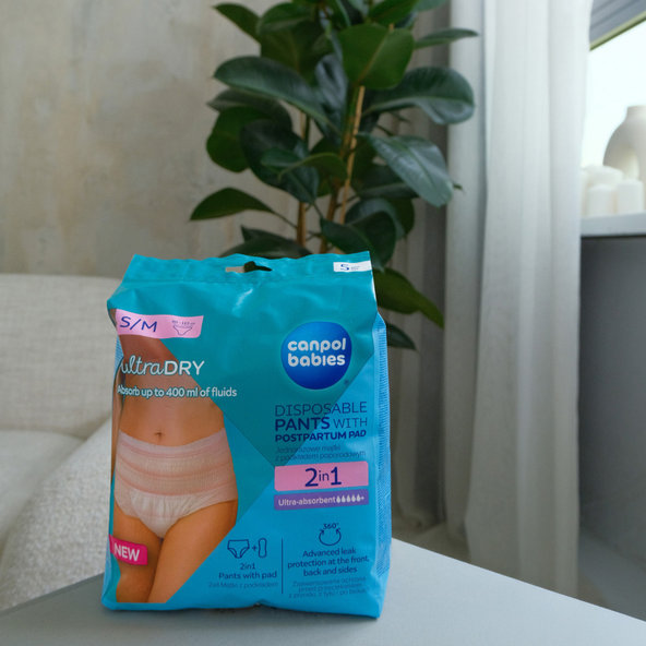 Canpol Babies Popôrodné nohavičky 2v1 S/M 5 ks