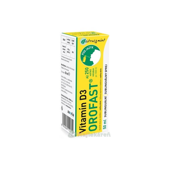 Vitamín D3 OROFAST sublingválny sprej 250 dávok 50 ml