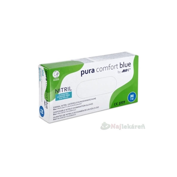 AMPri Pura Comfort Blue Nitrilové rukavice L modré 100 ks