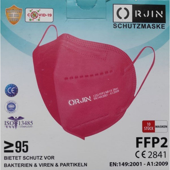 Orjin Jednorázový respirátor FFP2 NR rúžový 10ks