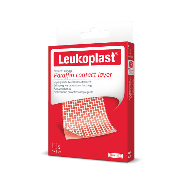 LEUKOPLAST Cuticell Classic sterilné krytie 5x5 cm, 5 ks